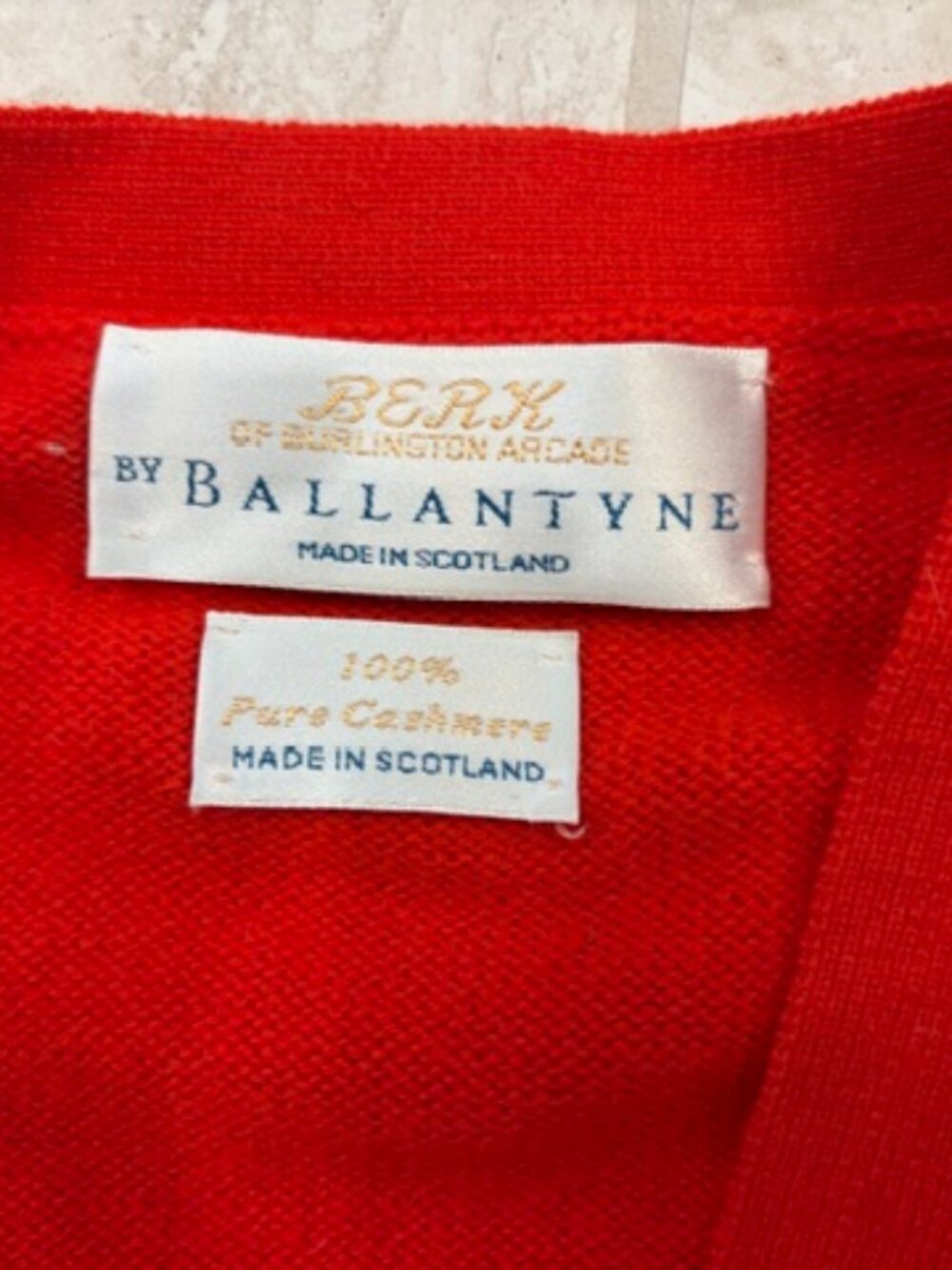 VINTAGE Mens Berk of Burlington Arcade by Ballantyne Cardigan 100% Cashmere RARE - Picture 5 of 11